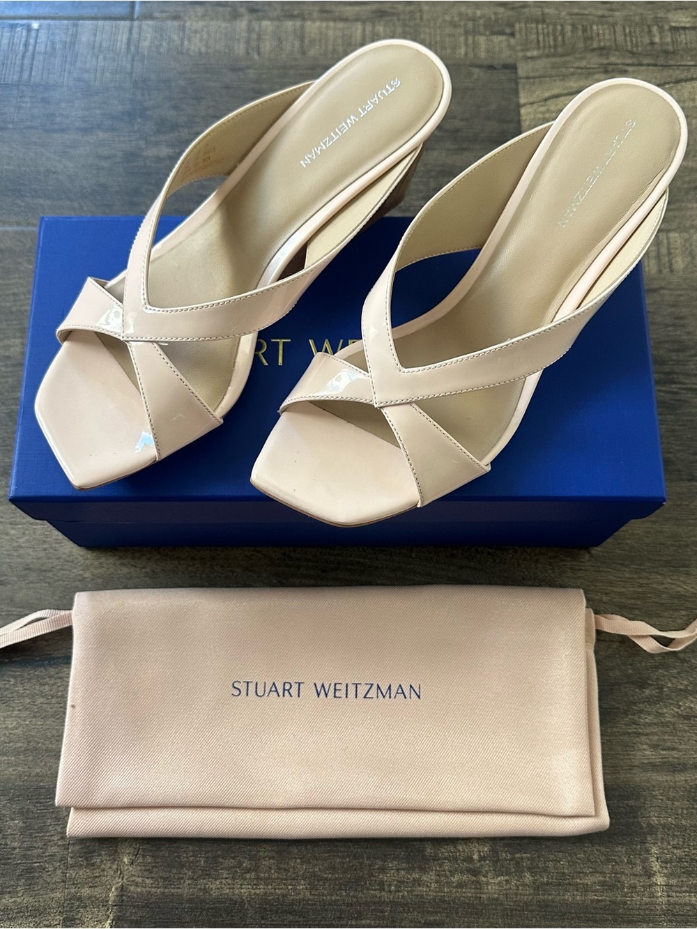 NWT STUART WEITZMAN Miami Wedge - Rosewater - Picture 3 of 7